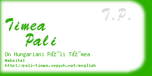 timea pali business card